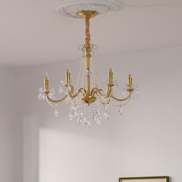 Americké krištáľové závesné svietidlo vo vidieckom štýle Creative Iron Art Stropné svietidlo
