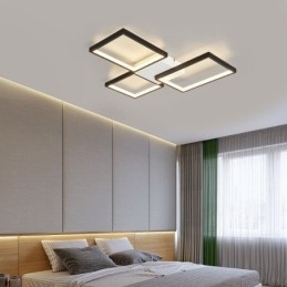 Zapustené stropné svietidlo Minimalist 3 štvorcové plynule stmievateľné s diaľkovým ovládaním 60W