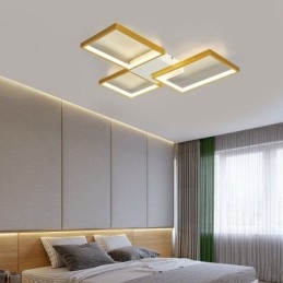 Zapustené stropné svietidlo Minimalist 3 štvorcové plynule stmievateľné s diaľkovým ovládaním 60W