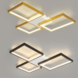 Zapustené stropné svietidlo Minimalist 3 štvorcové plynule stmievateľné s diaľkovým ovládaním 60W