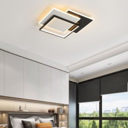 Zapustené minimalistické akrylové štvorcové stropné svietidlo 40 50 cm