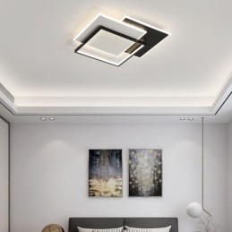 Zapustené minimalistické akrylové štvorcové stropné svietidlo 40 50 cm