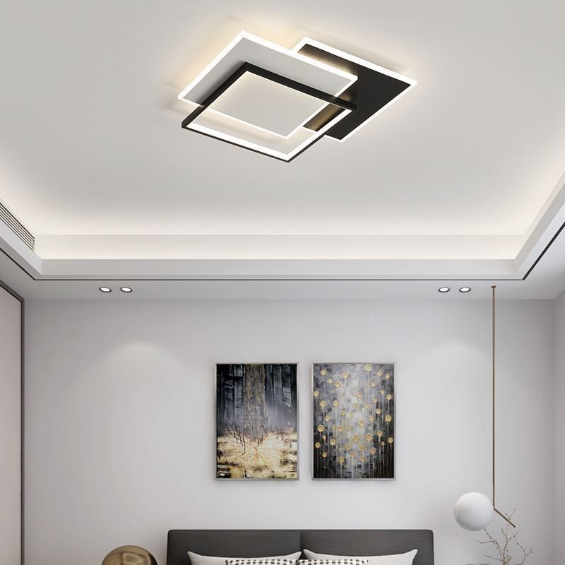 Zapustené minimalistické akrylové štvorcové stropné svietidlo 40 50 cm