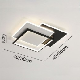 Zapustené minimalistické akrylové štvorcové stropné svietidlo 40 50 cm