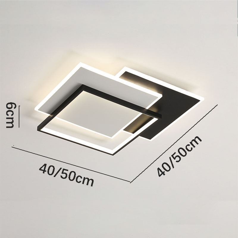 Zapustené minimalistické akrylové štvorcové stropné svietidlo 40 50 cm