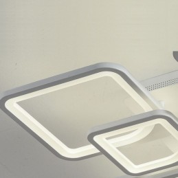 Zapustené biele akrylátové štvorcové stropné svietidlo 5 svetiel 8 svetiel
