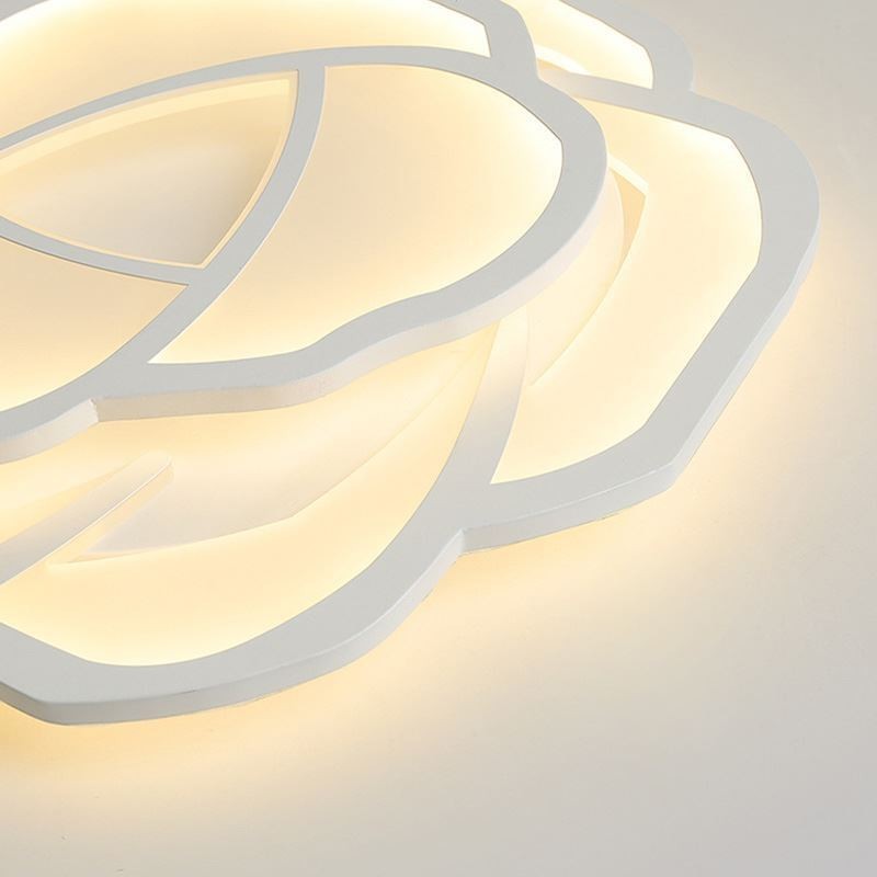 Moderné jednoduché ružové akrylové stropné svietidlo pod omietku 52 cm