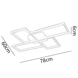 Zapustené mozaikové geometrické štvorcové stropné svietidlo