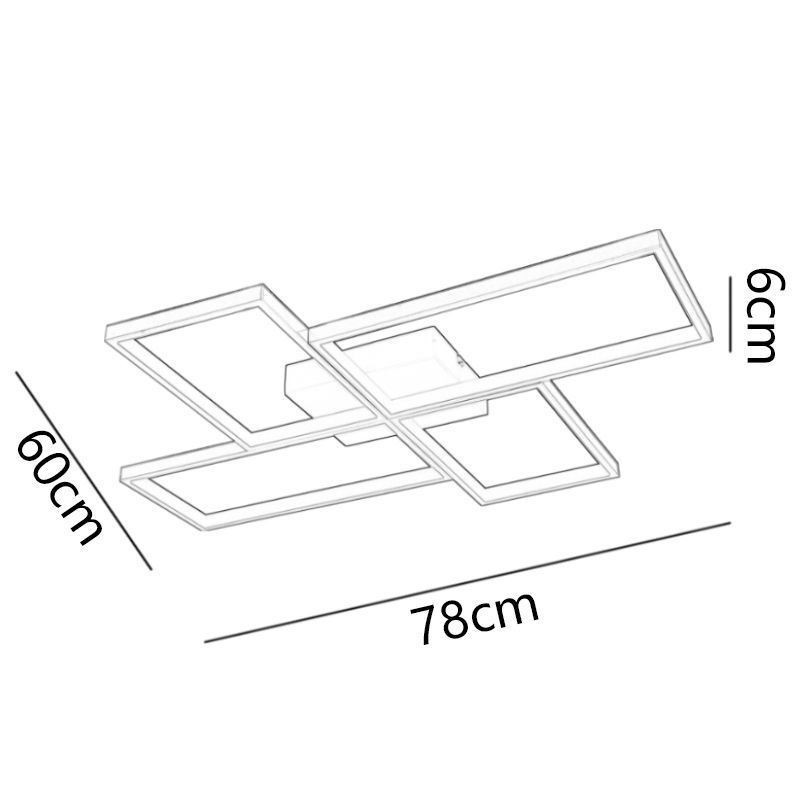 Zapustené mozaikové geometrické štvorcové stropné svietidlo