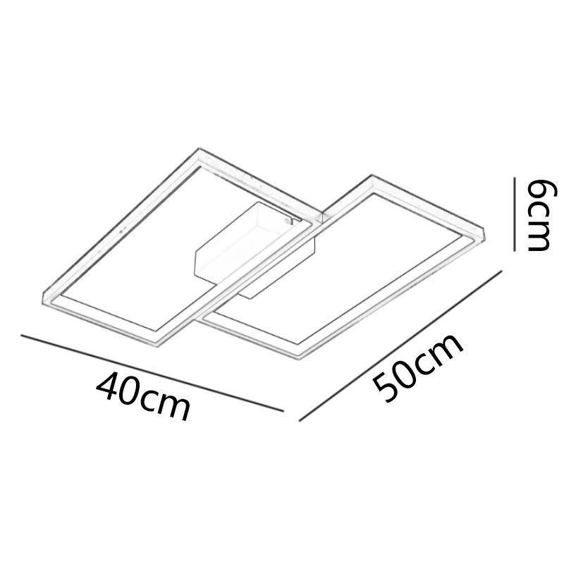 Zapustená mozaiková geometrická štvorcová stropná lampa