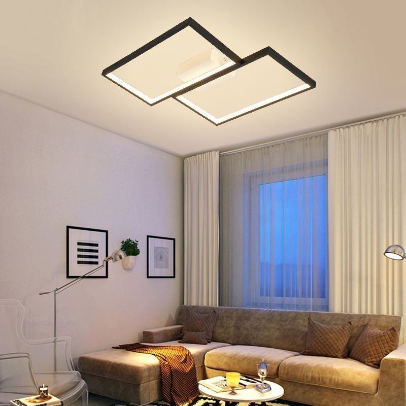 Zapustená mozaiková geometrická štvorcová stropná lampa