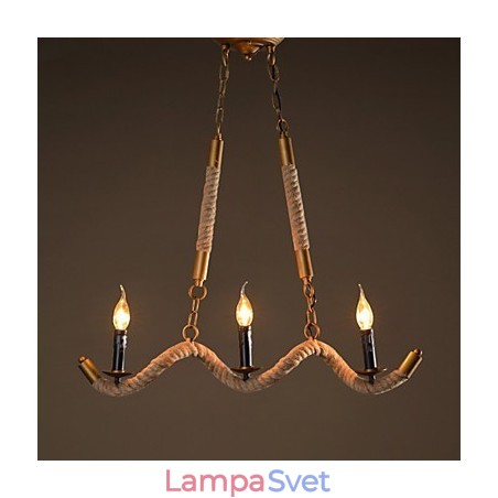 Sviečka Konopný luster Vintage prívesok Kované železné vlnité konopné lano luster Sviečka Konopný luster Vintage prívesok Kované železné vlnité konopné lano luster