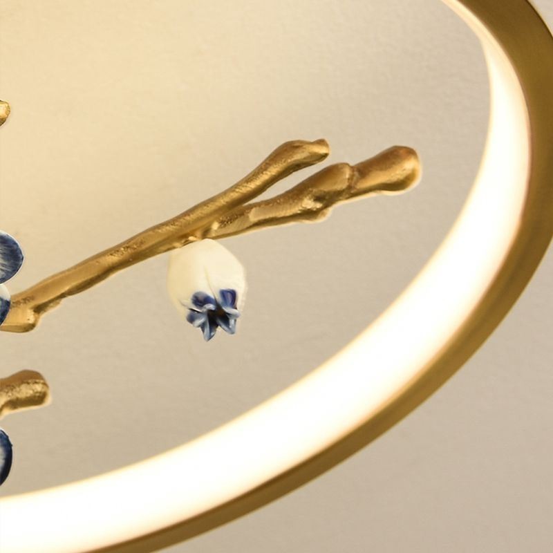 Stropné stropné svietidlo Copper Art Branch Plum Blossom