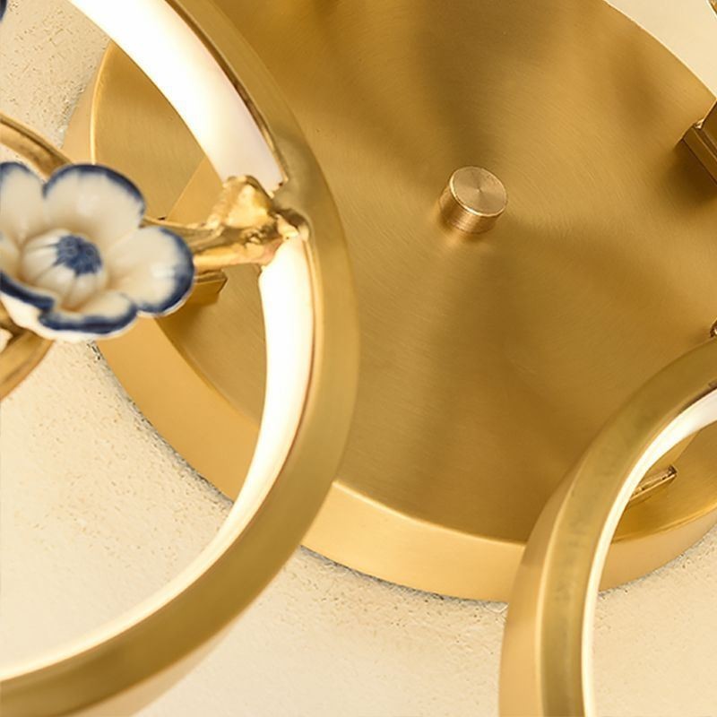 Stropné stropné svietidlo Copper Art Branch Plum Blossom