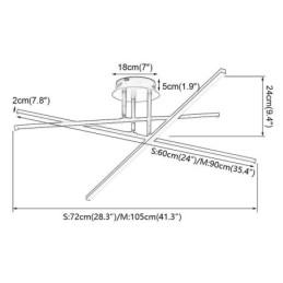 Moderné jednoduché zapustené hliníkové umelecké prúžkové stropné svietidlo