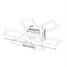 Minimalistické zapustené hliníkové umelecké stropné svietidlo pre veterný mlyn