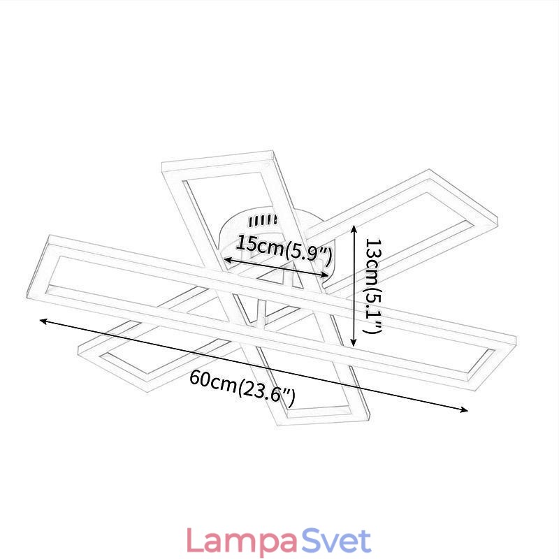 Minimalistické zapustené hliníkové umelecké stropné svietidlo pre veterný mlyn