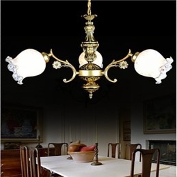 Bronzový luster Three Lights European Retro Classic