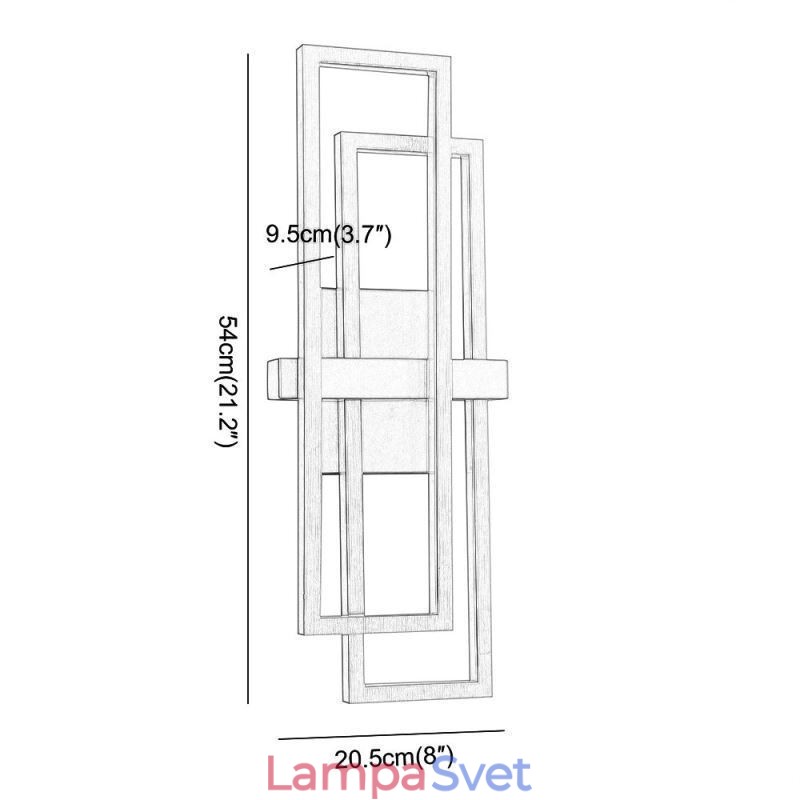 Minimalistické zapustené hliníkové umelecké geometrické štvorcové stropné svietidlo