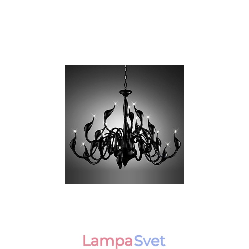 Moderný luster Light 24 Lights G4 Black Paint