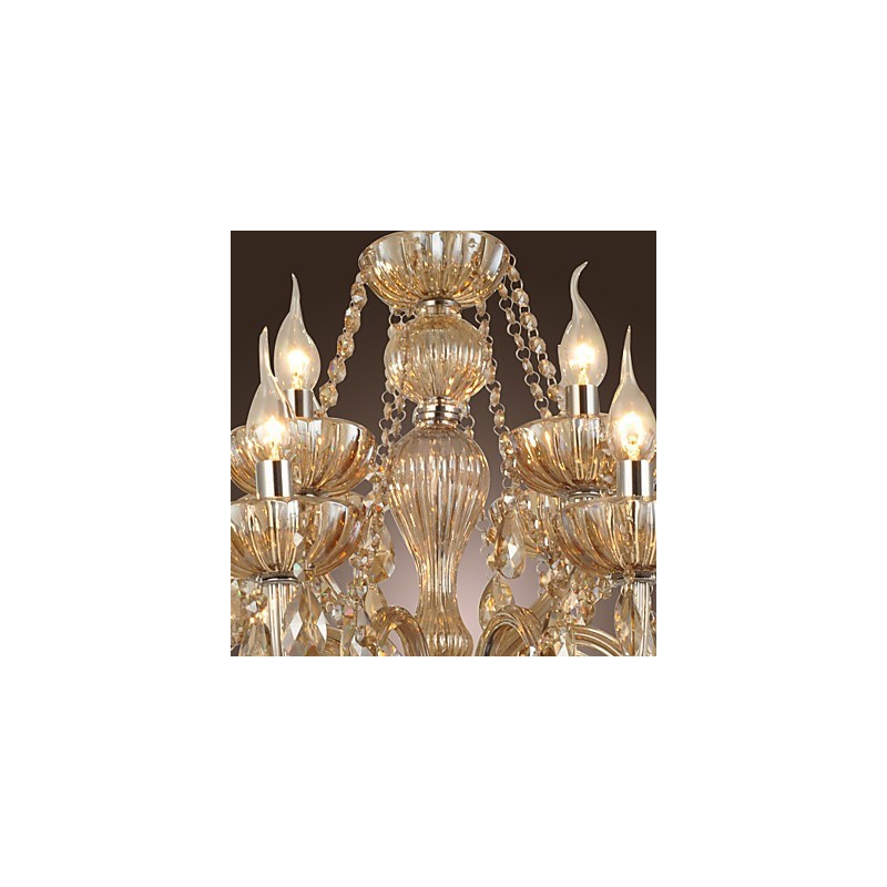 Luster Crystal Luxury Modern 2 Tiers Living 12 Lights