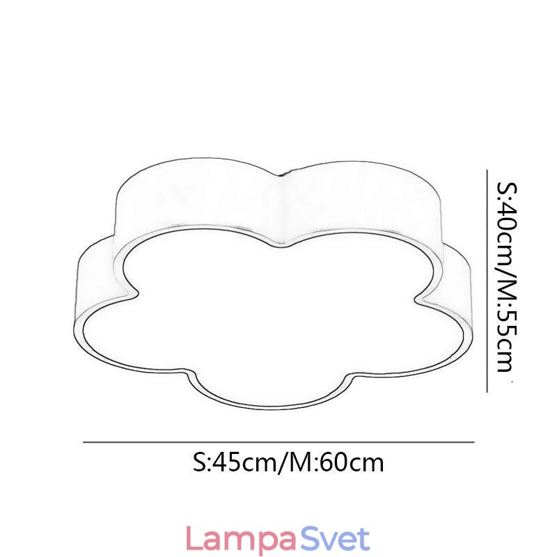 Kreslené stropné svietidlo moderného kvetinového zapusteného držiaka