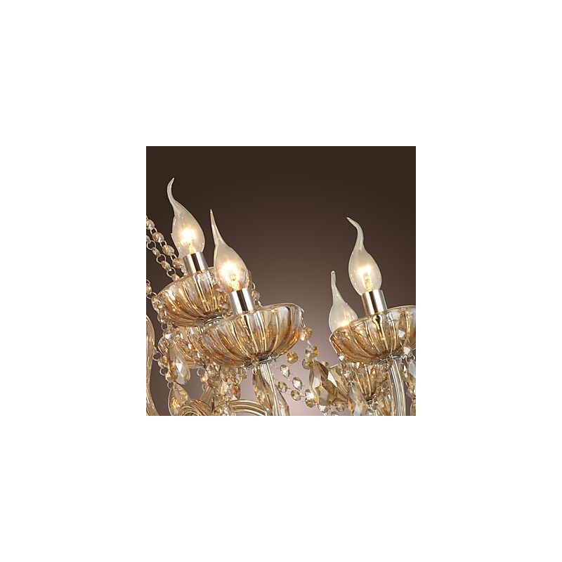 Luster Crystal Luxury Modern 2 Tiers Living 12 Lights
