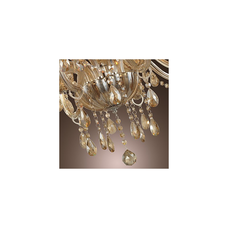 Luster Crystal Luxury Modern 2 Tiers Living 12 Lights