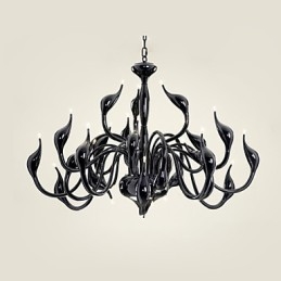 Moderný luster Light 24 Lights G4 Black Paint