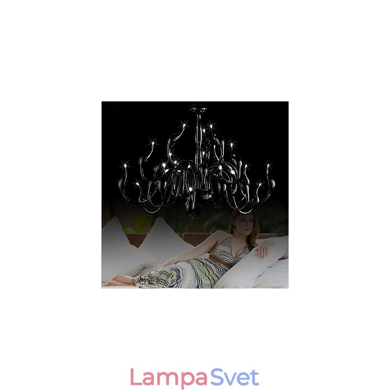 Moderný luster Light 24 Lights G4 Black Paint