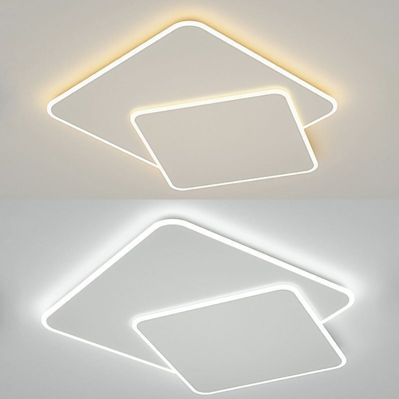 Moderné zapustené geometrické štvorcové stropné svietidlo