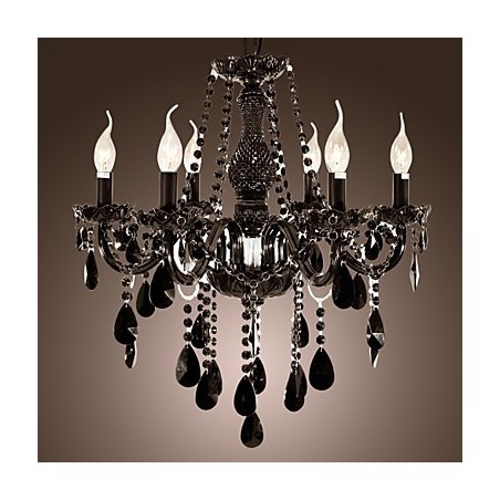 Luster Black Crystal Modern 6 svetiel Luster Black Crystal Modern 6 svetiel