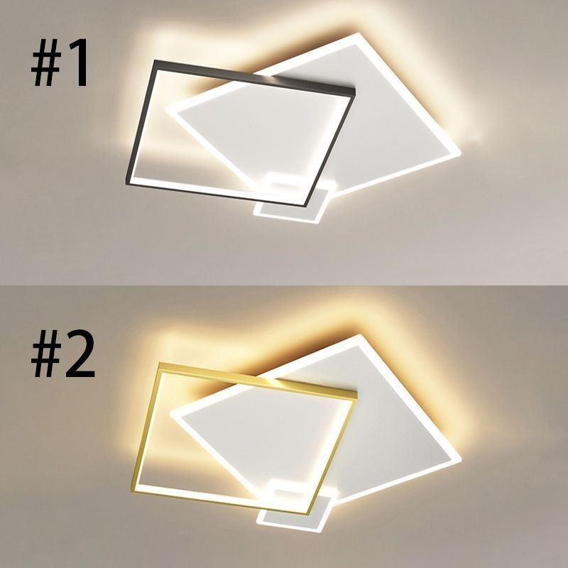 Moderné stropné svietidlo Geometrické štvorcové stropné svietidlo