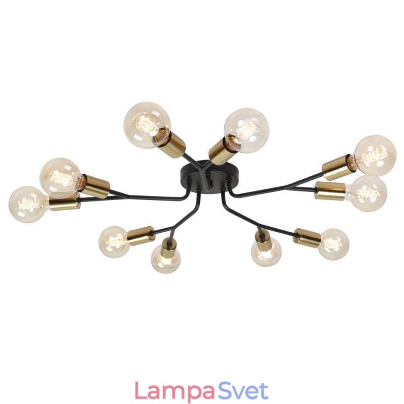 Moderné stropné svietidlo čierny vintage luster