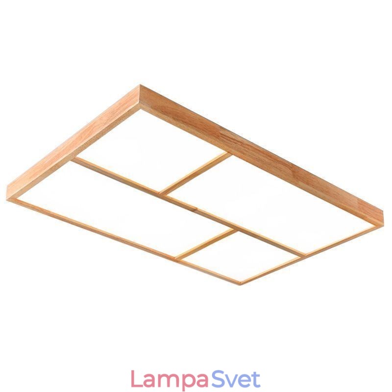 Moderné stropné svietidlo Minimalistické zapustené stropné svietidlo v štýle dreva
