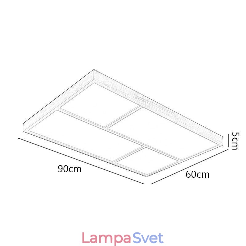 Moderné stropné svietidlo Minimalistické zapustené stropné svietidlo v štýle dreva