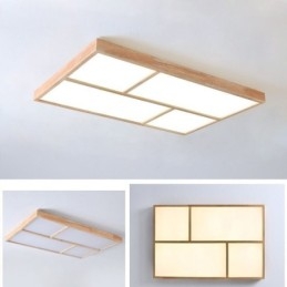 Moderné stropné svietidlo Minimalistické zapustené stropné svietidlo v štýle dreva