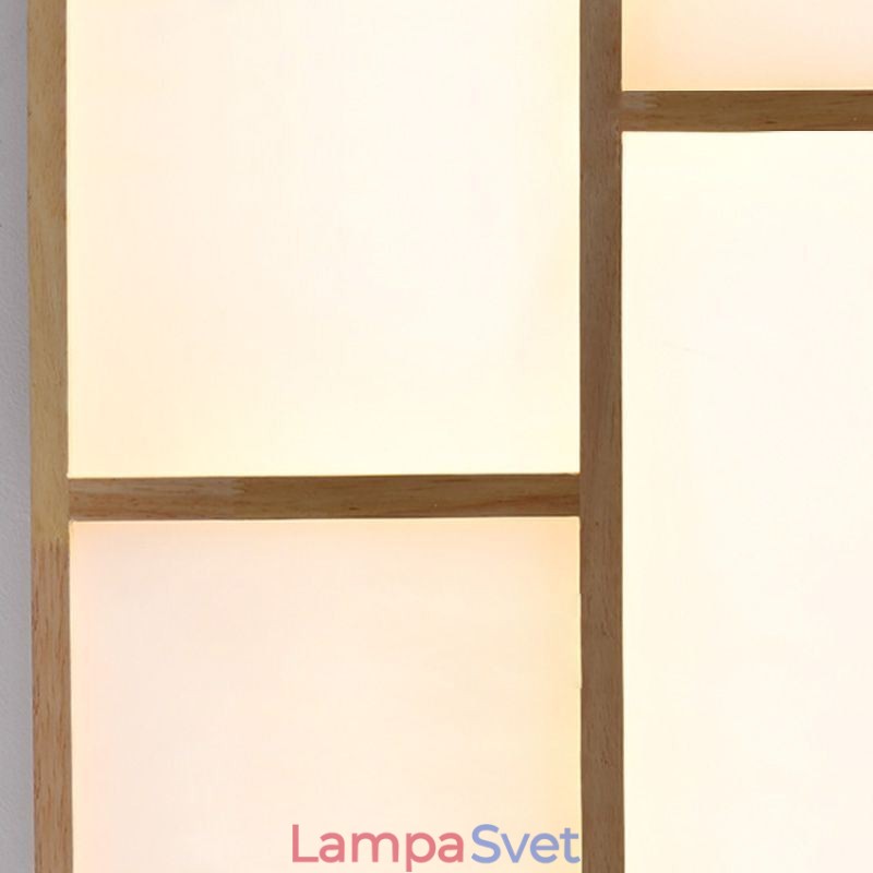 Moderné stropné svietidlo Minimalistické zapustené stropné svietidlo v štýle dreva
