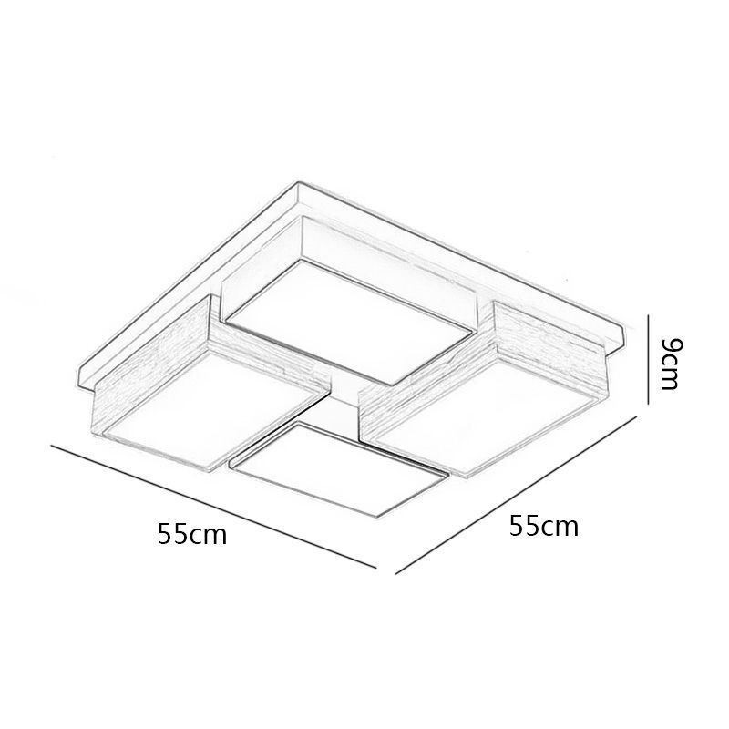 Moderné stropné svietidlo Geometrické drevené stropné svietidlo