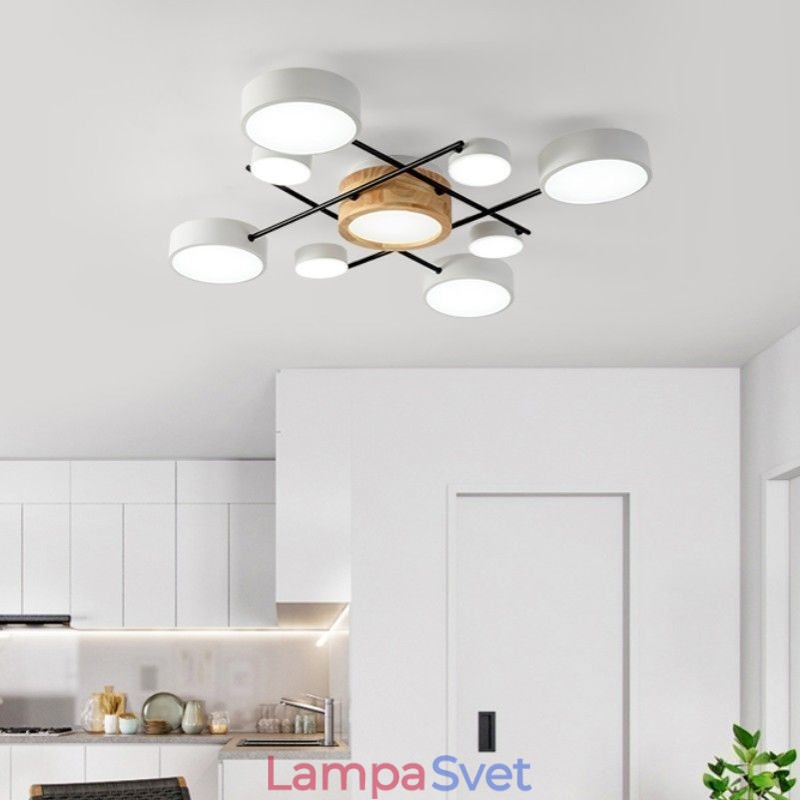 Moderná štvoruholníková stropná lampa na zváranie stropných svietidiel