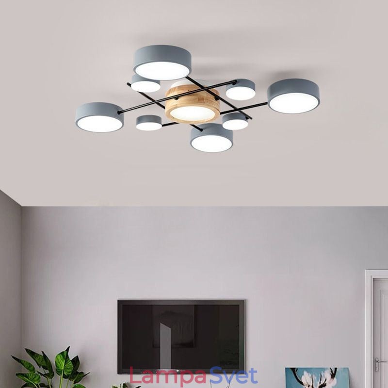 Moderná štvoruholníková stropná lampa na zváranie stropných svietidiel