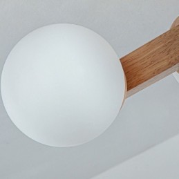 Japonské drevené stropné svietidlo Magic Bean molekulárna stropná lampa
