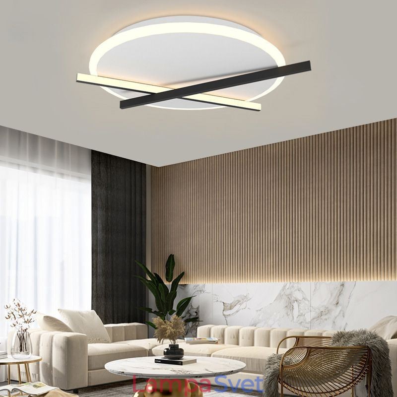 Nordic Ceiling Light Art Stropná lampa s dizajnom hodín