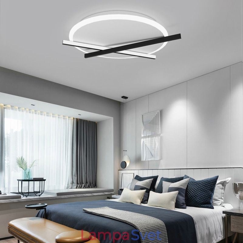 Nordic Ceiling Light Art Stropná lampa s dizajnom hodín