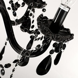 Luster Black Crystal Modern 6 svetiel