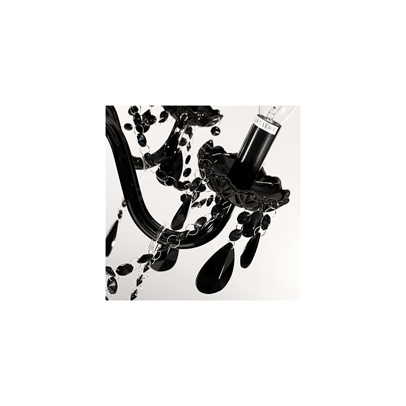 Luster Black Crystal Modern 6 svetiel