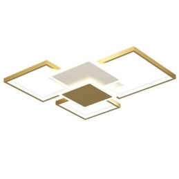 Moderné stropné svietidlo s 2 vrstvami geometrického svietidla so zapustenou montážou