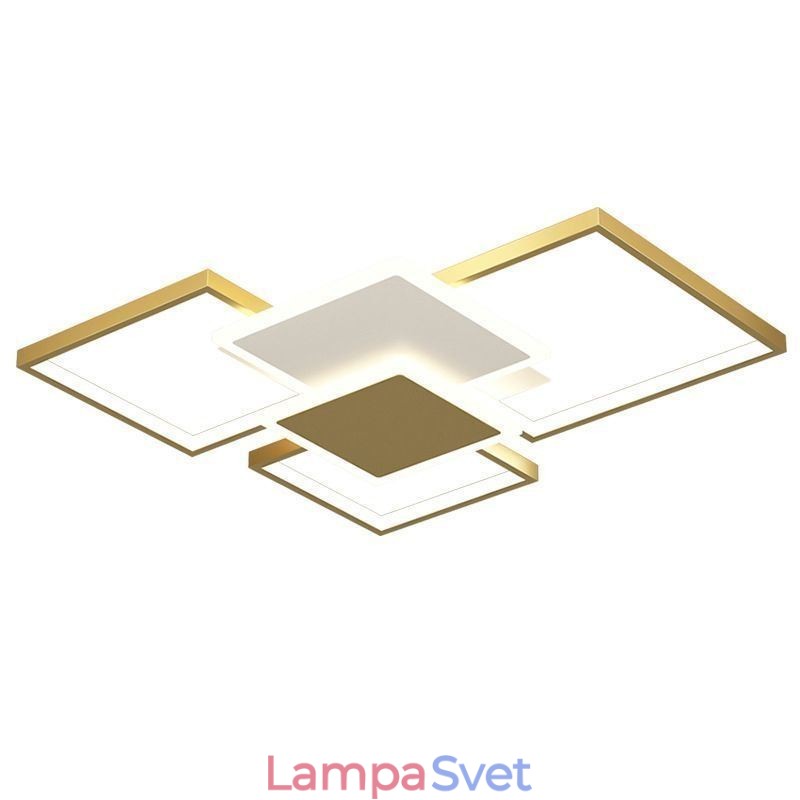 Moderné stropné svietidlo s 2 vrstvami geometrického svietidla so zapustenou montážou