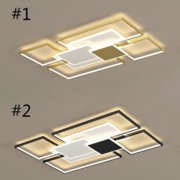 Moderné stropné svietidlo s 2 vrstvami geometrického svietidla so zapustenou montážou