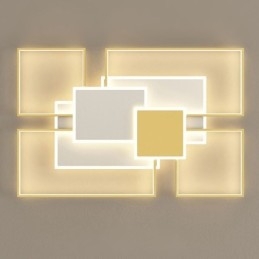 Moderné stropné svietidlo s 2 vrstvami geometrického svietidla so zapustenou montážou